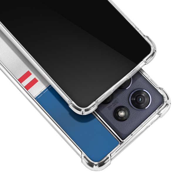 NFL Buffalo Bills White Striped Moto G 5G (2025) Clear Case