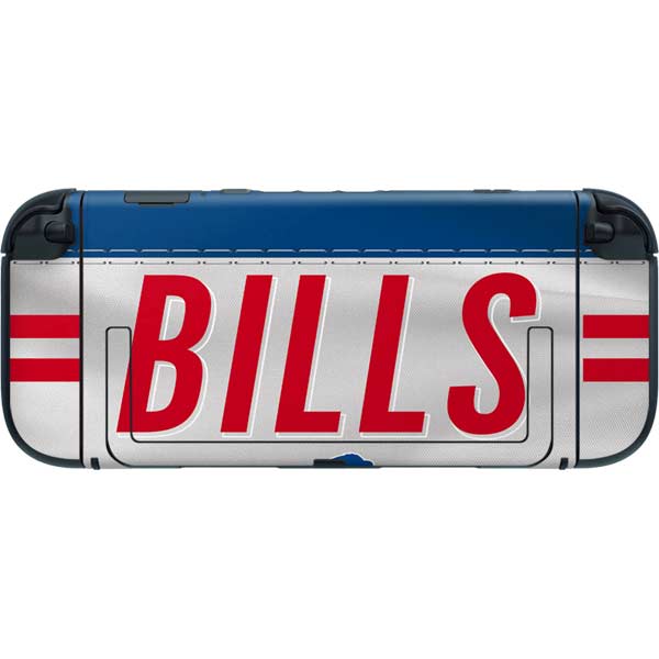 NFL Buffalo Bills White Striped Nintendo Switch 2 (2025) with Joy-Con Skin