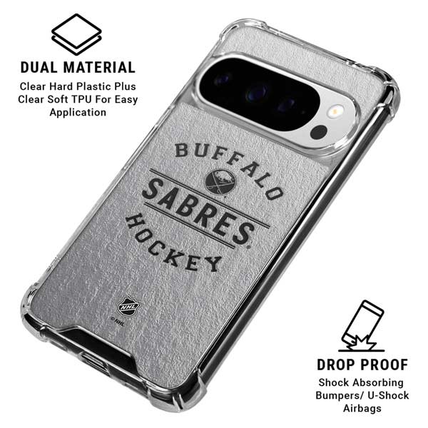 NHL Buffalo Sabres Black Text Google Pixel 10 Pro Clear Case