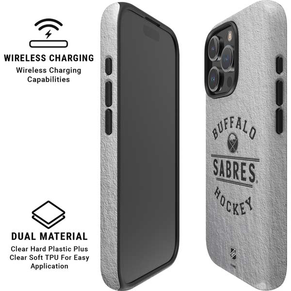 NHL Buffalo Sabres Black Text iPhone 16 Pro Magsafe Impact Case