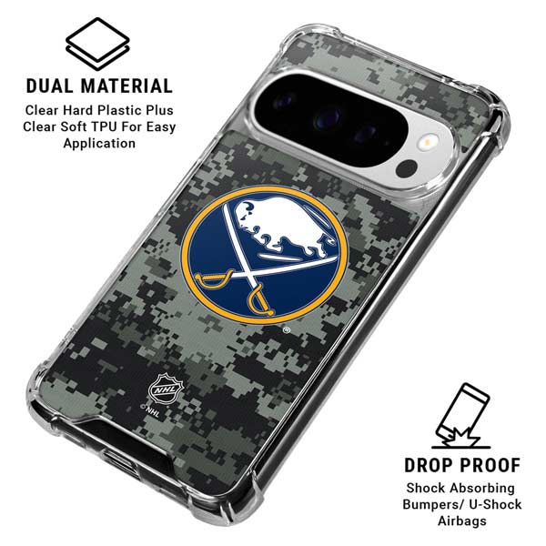 NHL Buffalo Sabres Camo Google Pixel 10 Pro XL Clear Case