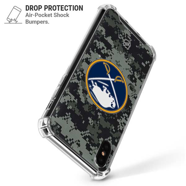 NHL Buffalo Sabres Camo iPhone X/XS Clear Case
