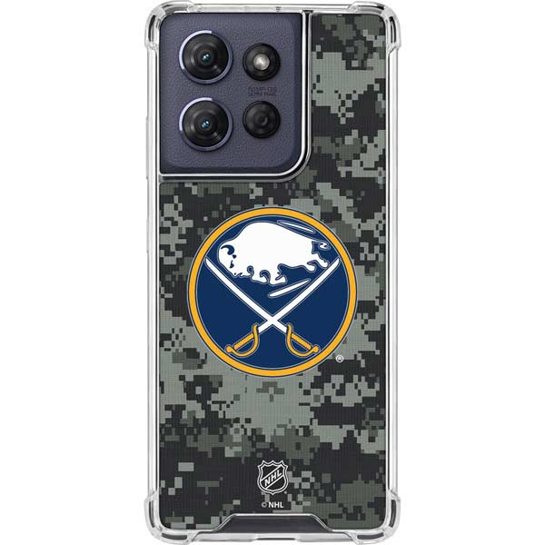NHL Buffalo Sabres Camo Moto G 5G (2025) Clear Case