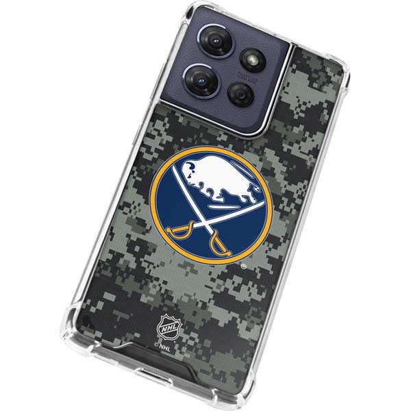 NHL Buffalo Sabres Camo Moto G 5G (2025) Clear Case