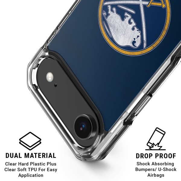 NHL Buffalo Sabres Distressed iPhone 17 Air Clear Case