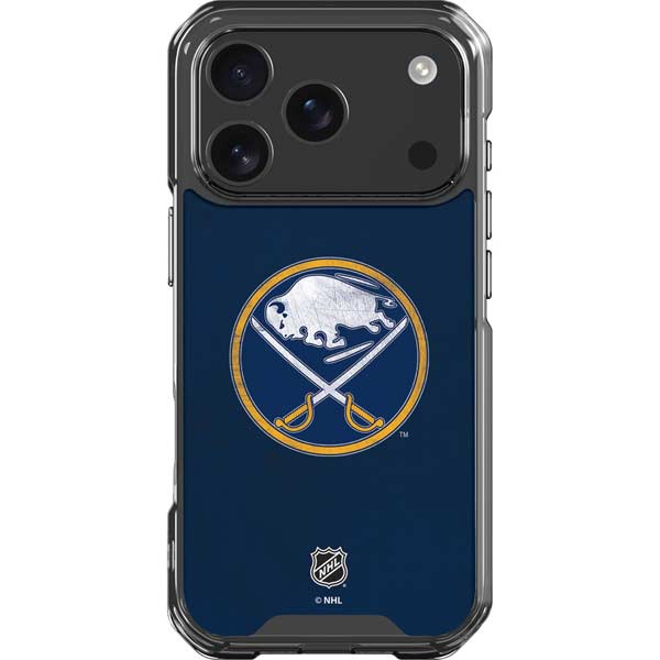 NHL Buffalo Sabres Distressed iPhone 17 Pro Clear Case