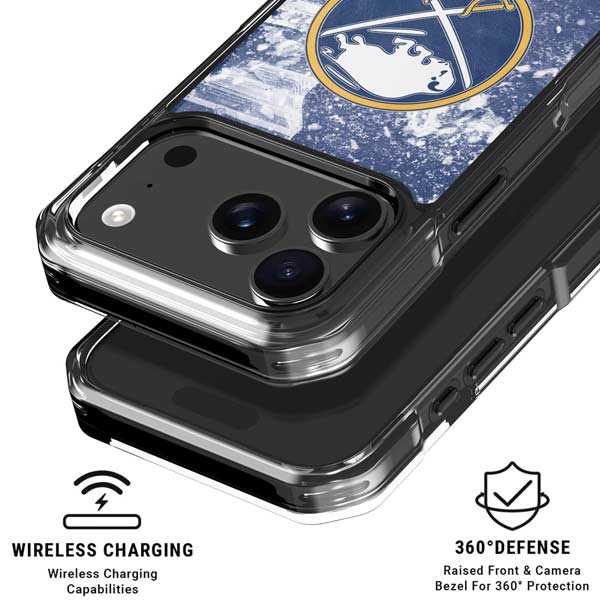 NHL Buffalo Sabres Frozen iPhone 17 Pro Clear Case