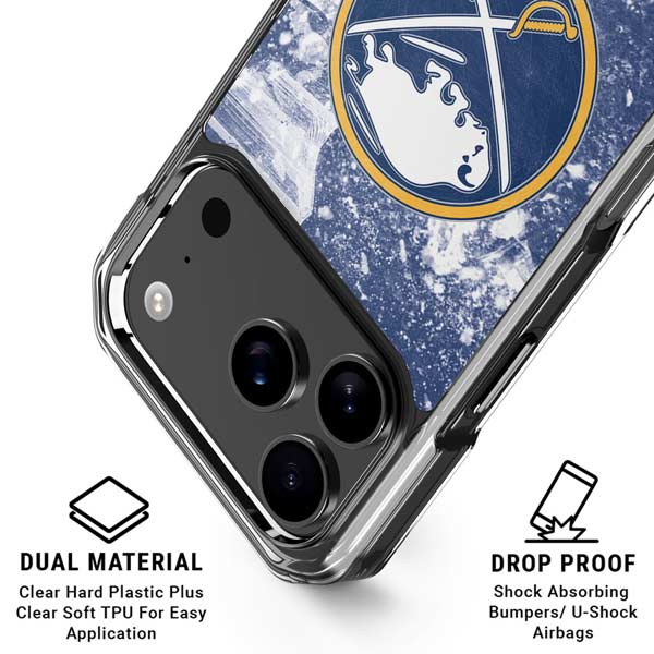 NHL Buffalo Sabres Frozen iPhone 17 Pro Clear Case