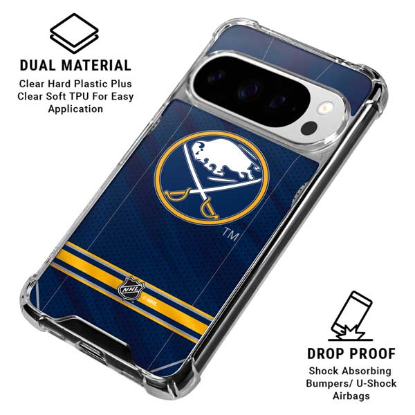 NHL Buffalo Sabres Home Jersey Google Pixel 10 Pro XL Clear Case