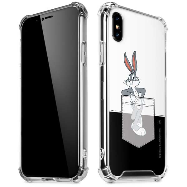 Looney Tunes Bugs Bunny Black White iPhone X/XS Clear Case