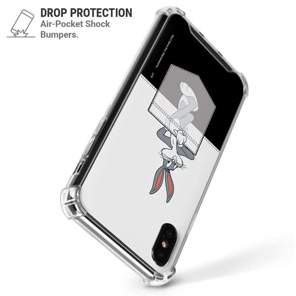 Looney Tunes Bugs Bunny Black White iPhone X/XS Clear Case