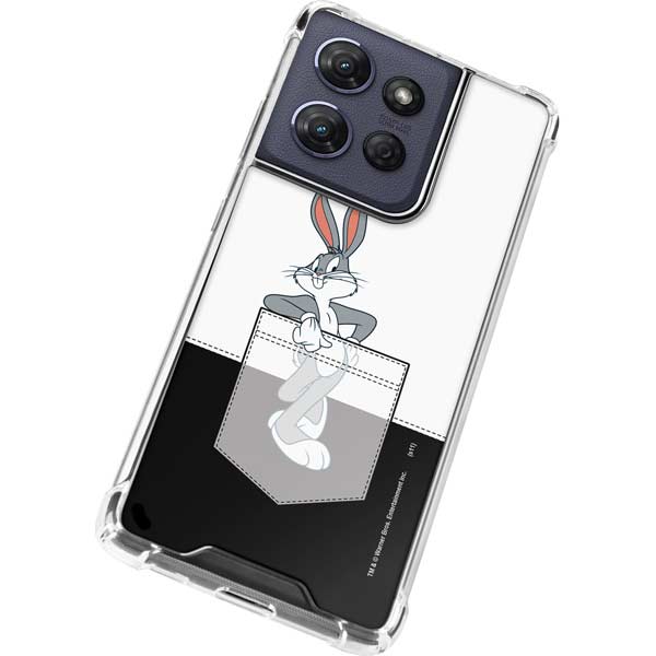Looney Tunes Bugs Bunny Black White Moto G Power 5G (2025) Clear Case