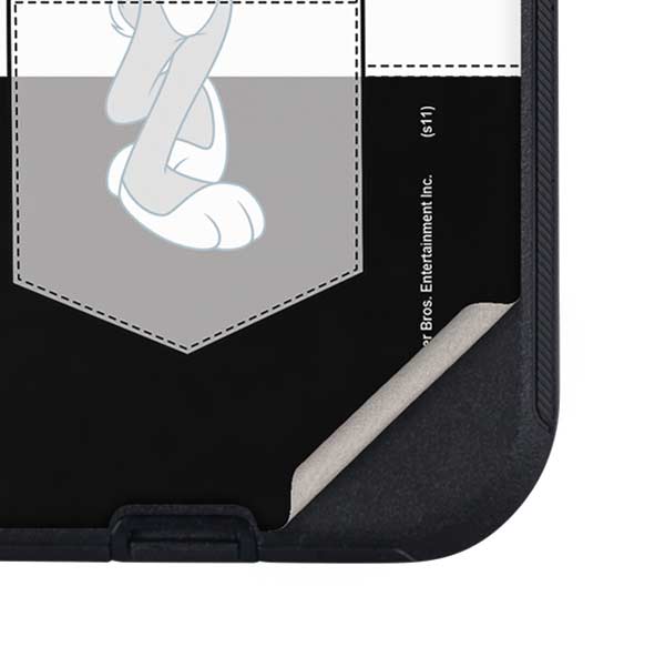Looney Tunes Bugs Bunny Black White Otterbox Defender iPhone Skin