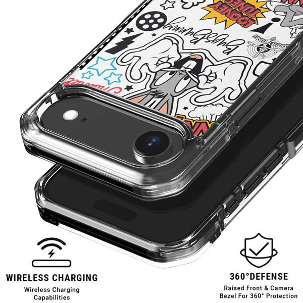 Looney Tunes Bugs Bunny Patches iPhone 17 Air Clear Case