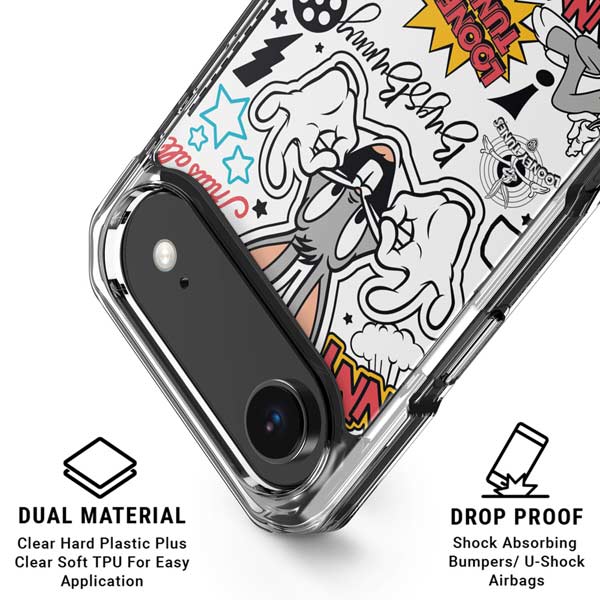 Looney Tunes Bugs Bunny Patches iPhone 17 Air Clear Case