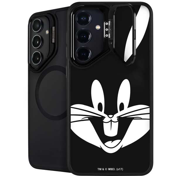 Looney Tunes Bugs Bunny Plain Black and White Galaxy S26 Plus Kickstand Case