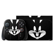Looney Tunes Bugs Bunny Plain Black and White Nintendo Switch 2 (2025) with Joy-Con Skin