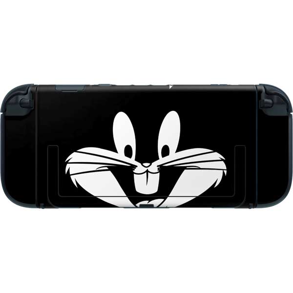 Looney Tunes Bugs Bunny Plain Black and White Nintendo Switch 2 (2025) with Joy-Con Skin