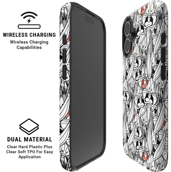 Looney Tunes Bugs Bunny Super Sized iPhone 16 Magsafe Impact Case