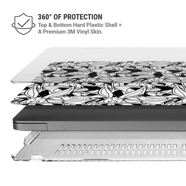 Looney Tunes Bugs Bunny Super Sized Pattern MacBook Pro 14in (2021-24) Case plus Skin