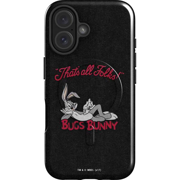 Looney Tunes Bugs Bunny Thats All Folks iPhone 16 Magsafe Impact Case