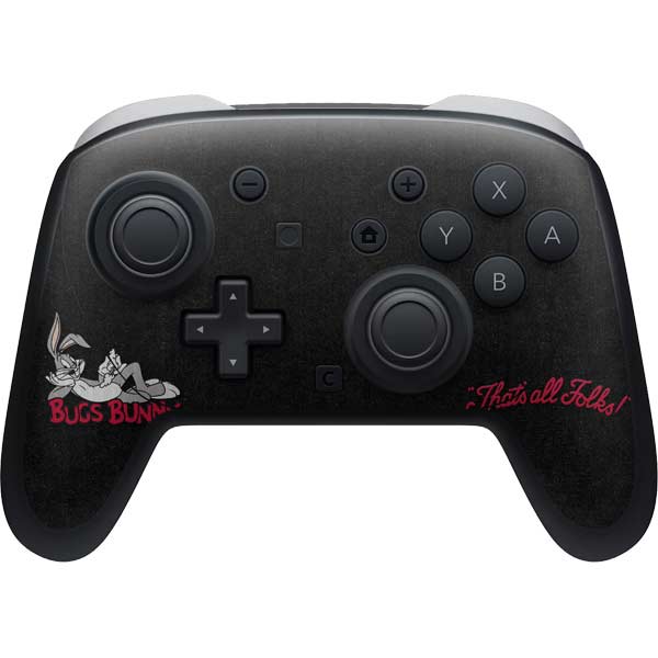 Looney Tunes Bugs Bunny Thats All Folks Nintendo Switch 2 (2025) Pro Controller Skin