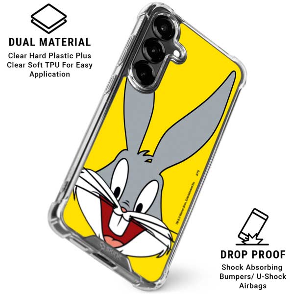 Looney Tunes Bugs Bunny Zoomed In Galaxy S26 Clear Case
