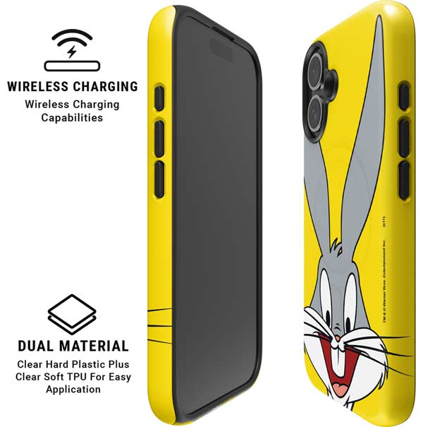 Looney Tunes Bugs Bunny Zoomed In iPhone 16 Plus Magsafe Impact Case