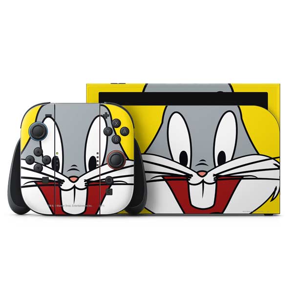 Looney Tunes Bugs Bunny Zoomed In Nintendo Switch 2 (2025) with Joy-Con Skin