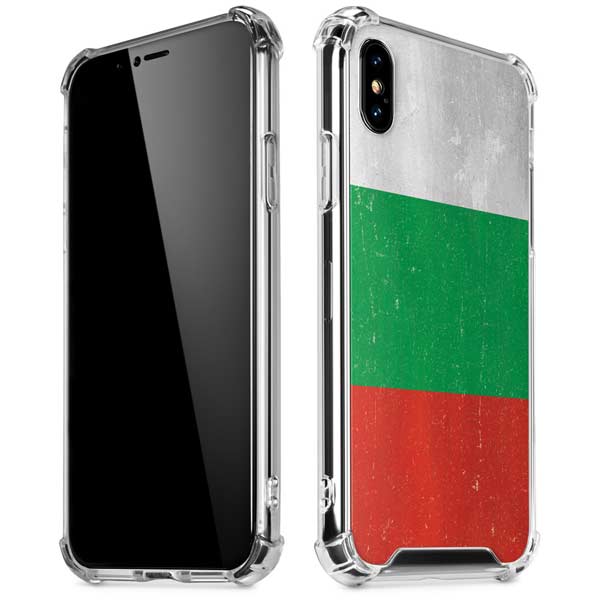 Bulgarian Flag Distressed iPhone X/XS Clear Case