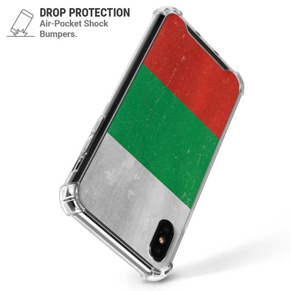 Bulgarian Flag Distressed iPhone X/XS Clear Case