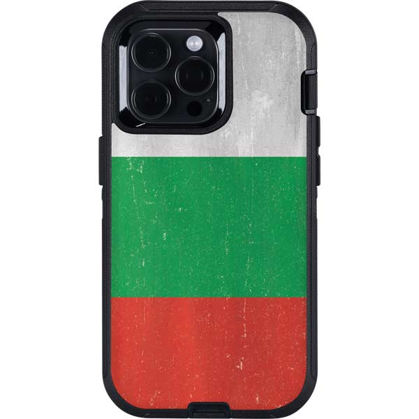 Bulgarian Flag Distressed Otterbox Defender iPhone Skin