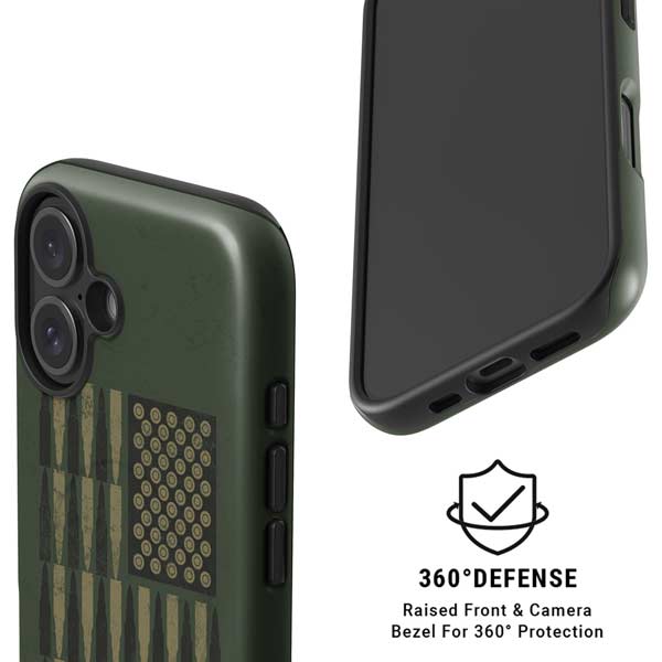 Bullet American Flag iPhone 16 Magsafe Impact Case