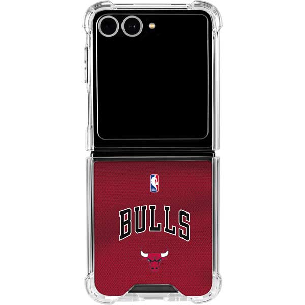 NBA Chicago Bulls Jersey Galaxy Z Flip7 Clear Case