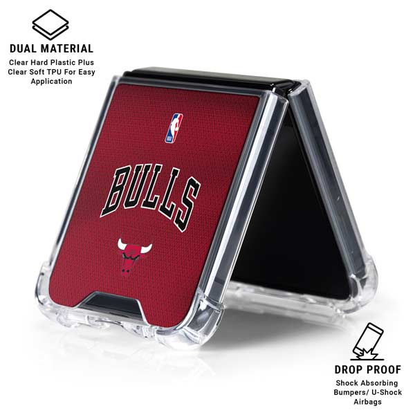 NBA Chicago Bulls Jersey Galaxy Z Flip7 Clear Case
