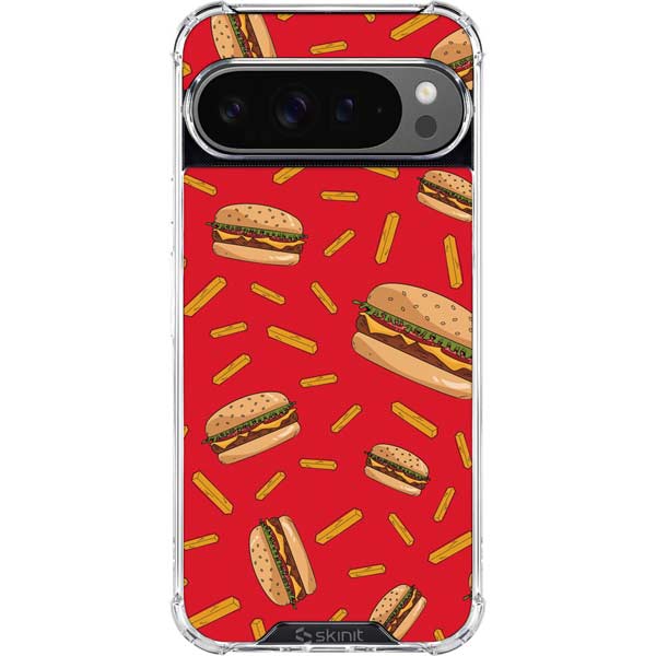 Burgers and Fries Google Pixel 10 Pro XL Clear Case
