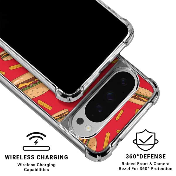Burgers and Fries Google Pixel 10 Pro XL Clear Case