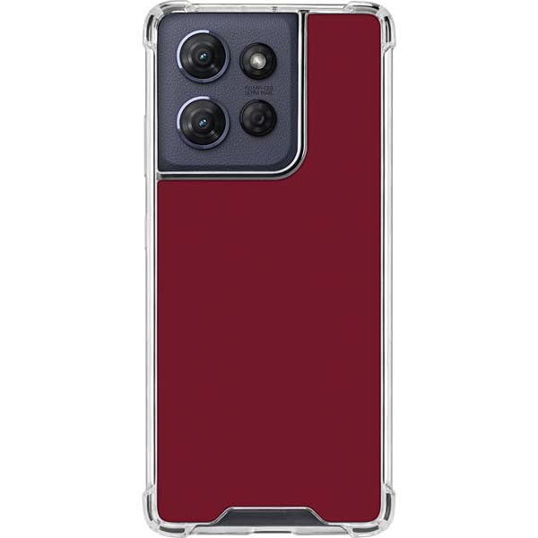 Burgundy Moto G 5G (2025) Clear Case
