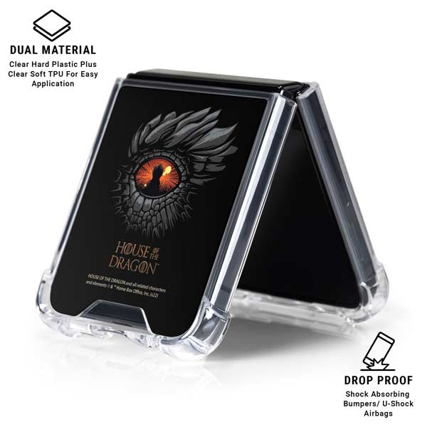 HBO House of the Dragon Burning Dragon Galaxy Z Flip7 Clear Case