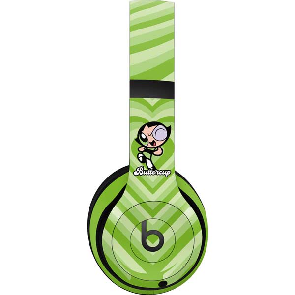Cartoon Network Powerpuff Girls Buttercup Green Hearts Beats Studio Pro Wireless Headphones Skin