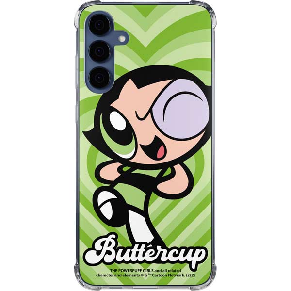 Cartoon Network Powerpuff Girls Buttercup Green Hearts Galaxy A35 5G Clear Case