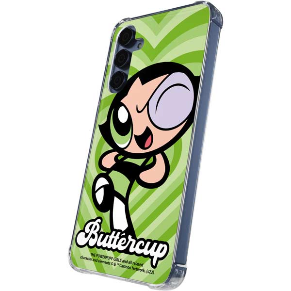Cartoon Network Powerpuff Girls Buttercup Green Hearts Galaxy A35 5G Clear Case