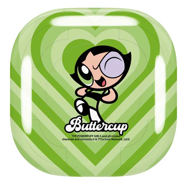 Cartoon Network Powerpuff Girls Buttercup Green Hearts Galaxy Buds Live Skin