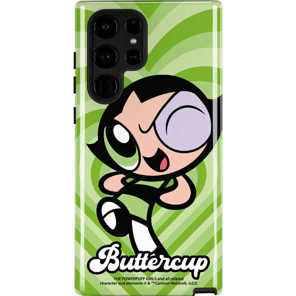 Cartoon Network Powerpuff Girls Buttercup Green Hearts Galaxy S25 Ultra Impact Case
