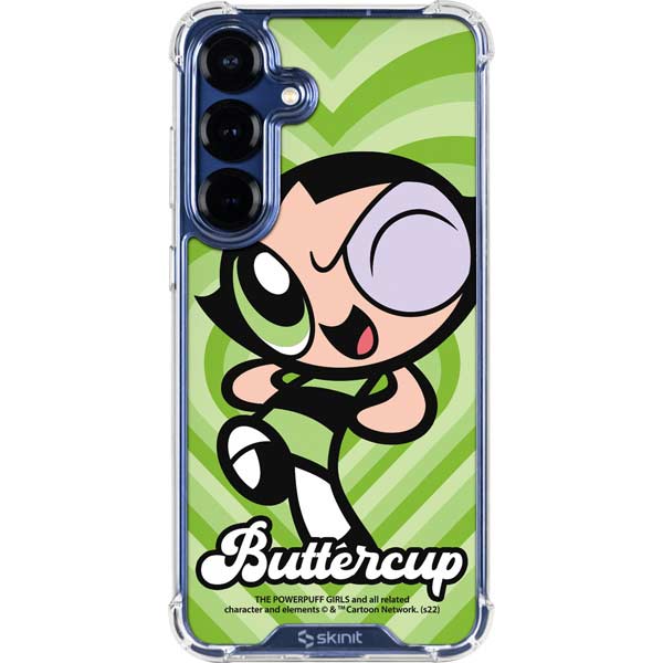 Cartoon Network Powerpuff Girls Buttercup Green Hearts Galaxy S25 Plus Clear Case