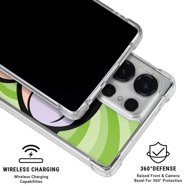 Cartoon Network Powerpuff Girls Buttercup Green Hearts Galaxy S25 Ultra Clear Case