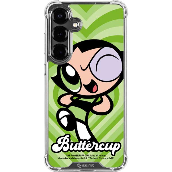 Cartoon Network Powerpuff Girls Buttercup Green Hearts Galaxy S26 Clear Case