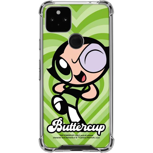 Cartoon Network Powerpuff Girls Buttercup Green Hearts Pixel Cases