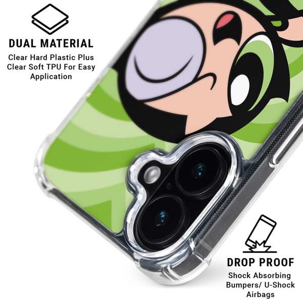 Cartoon Network Powerpuff Girls Buttercup Green Hearts iPhone 17 MagSafe Case