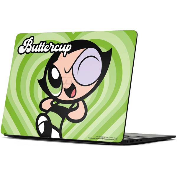 Cartoon Network Powerpuff Girls Buttercup Green Hearts Surface Laptop 7 15in Skin